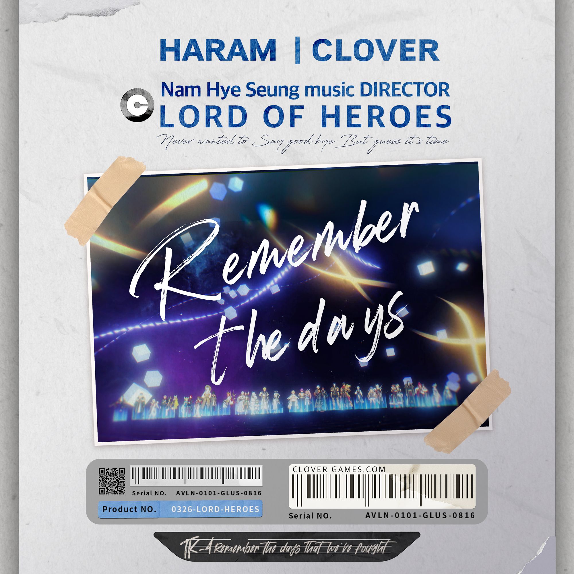 【ロドヒロサントラ】4thサウンドトラック、Remember the days