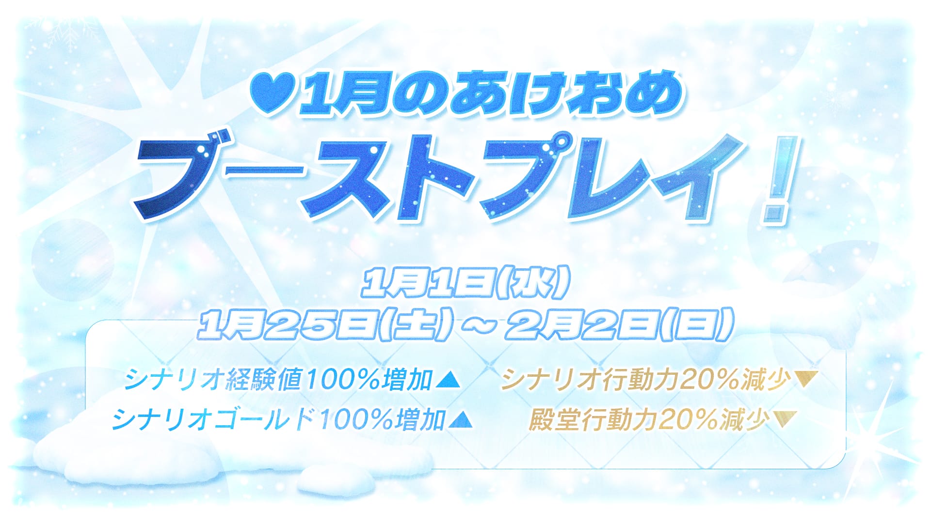 【イベント】 1月のあけおめ ブーストプレイ！