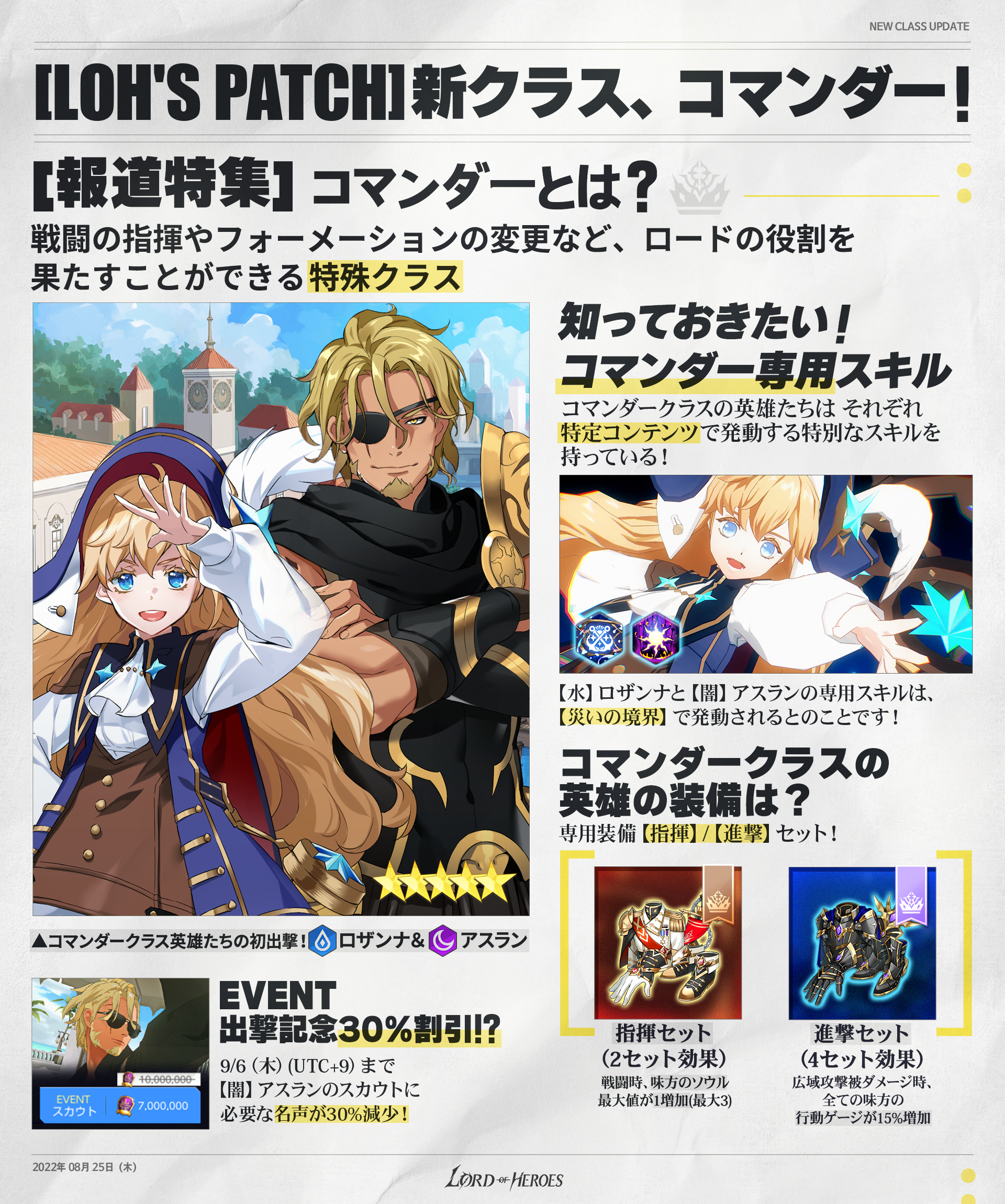 【ニュース】新規クラス「コマンダー」登場！